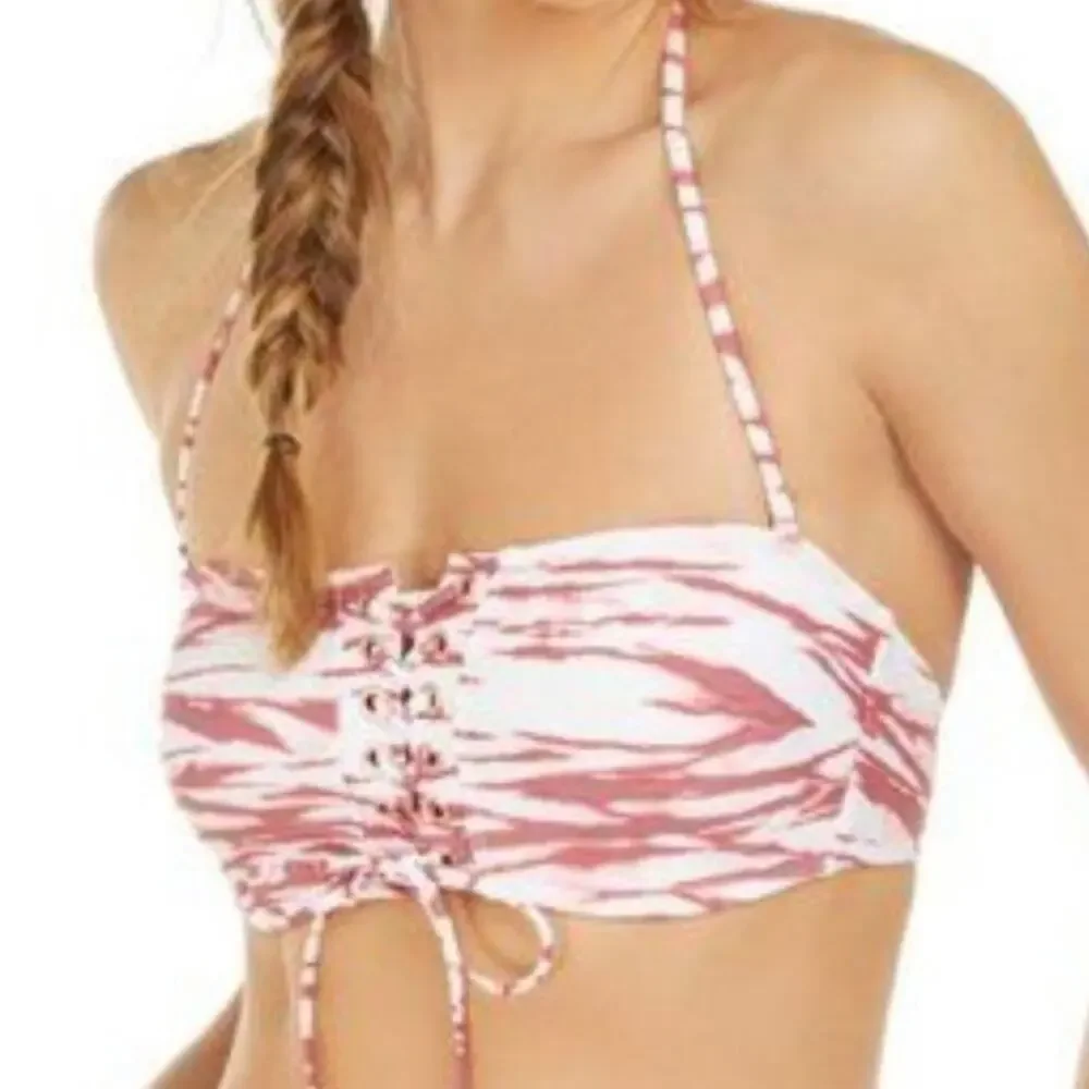 Hula Honey Wild Lace Front bandeau swim top